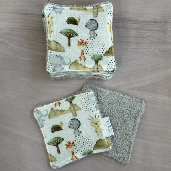 Lingettes lavables «Les animaux du safari» – Image 2